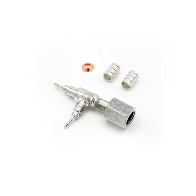 Raccord en T avec filetage femelle 1/4 SAE pour tube capillaire thermoplastique Ø 2,0 x 5,9 mm
