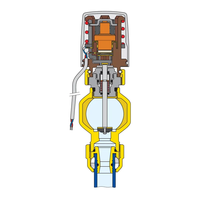 CALEFFI 656112 - Commande électrothermique avec micro-interrupteur auxiliaire