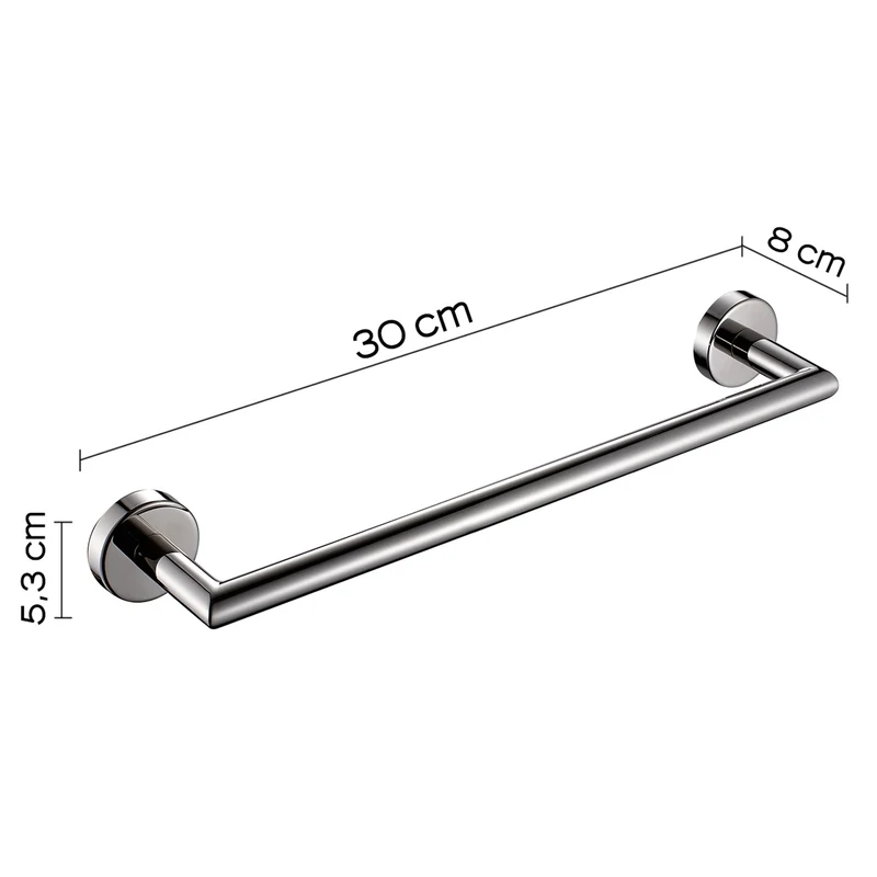 Porte-serviettes en acier de 30 cm - PROJECT GEDY