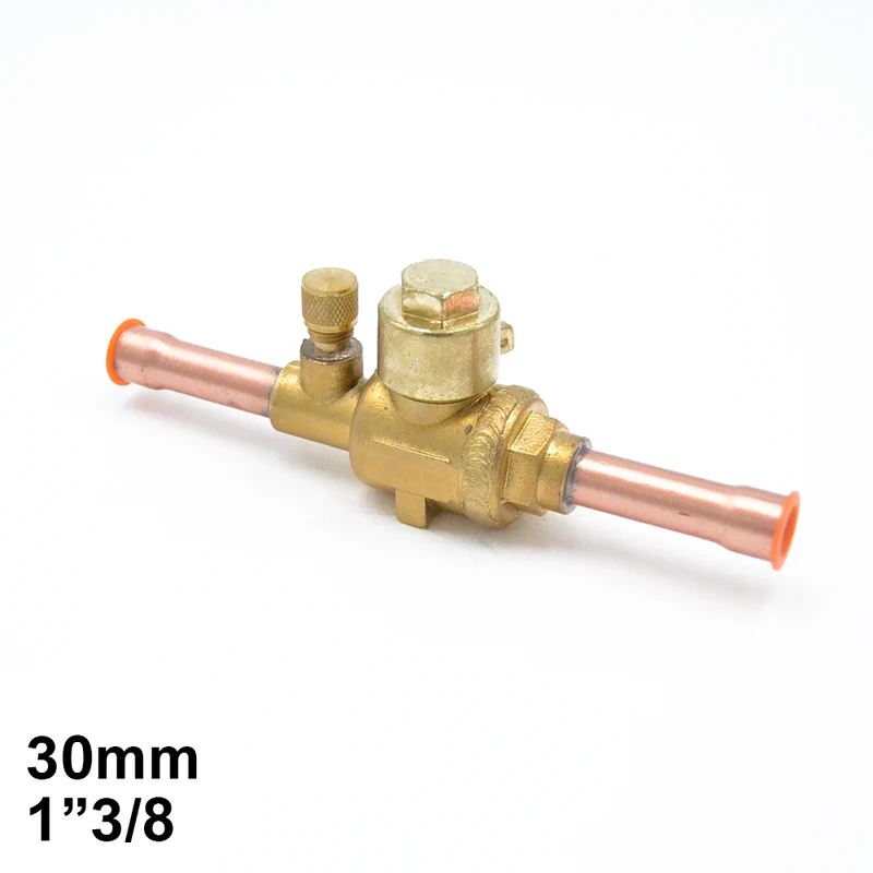 Vanne à bille 30 mm avec raccord de service - Cuivre bidirectionnel 1''3/8