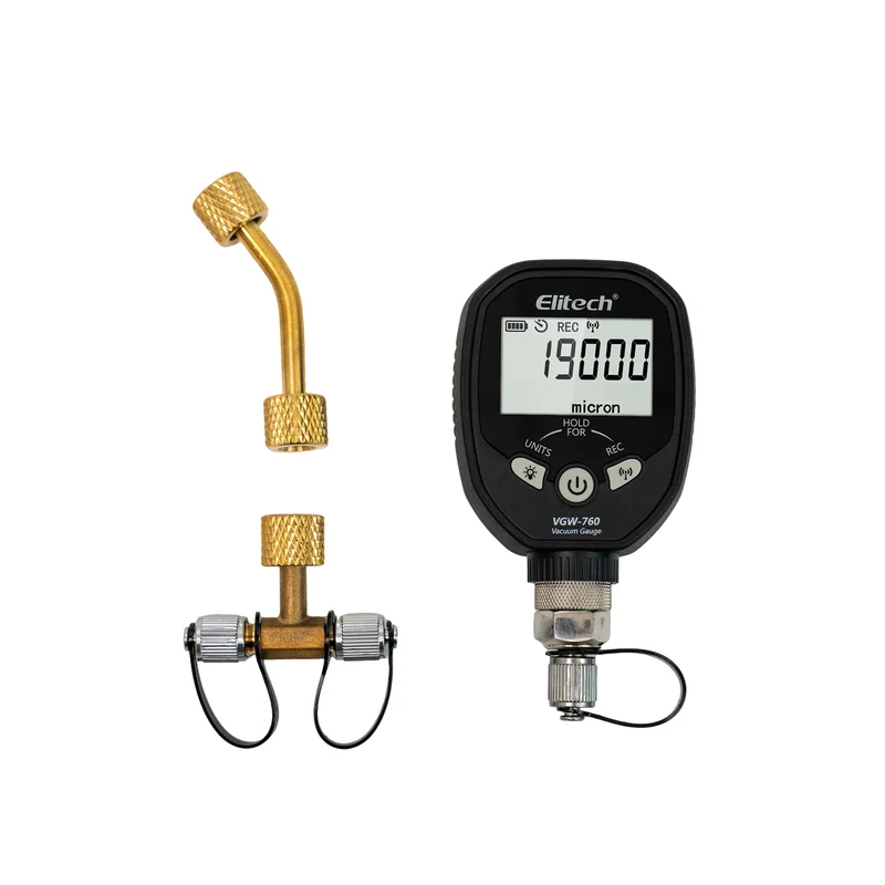 Manomètre numérique miniature Elitech VGW-760PRO pour le vide - 1 à 760 000 microns