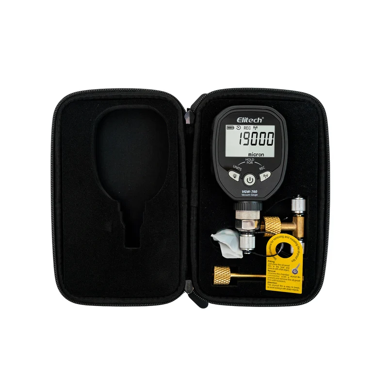 Manomètre numérique miniature Elitech VGW-760PRO pour le vide - 1 à 760 000 microns