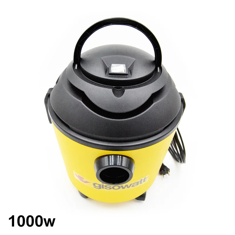 Aspirateur GISOWATT TechnoCleaner 20P, 100 % fabriqué en Italie, pour solides et liquides, idéal pour les miettes et les poêles à granulés (couleur jaune).