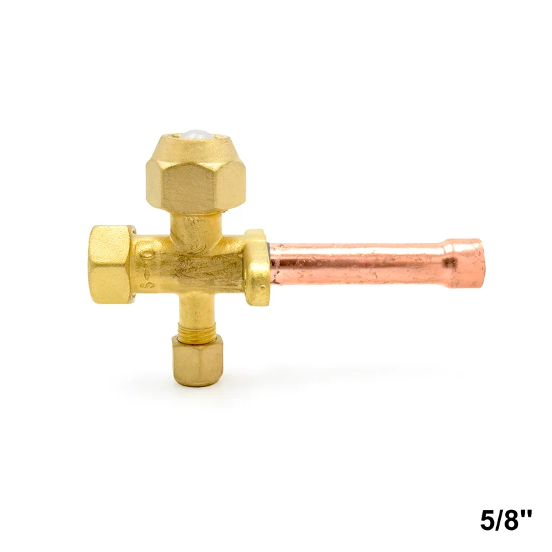Vanne de service avec robinet de 5/8'' à souder pour unité de climatisation externe