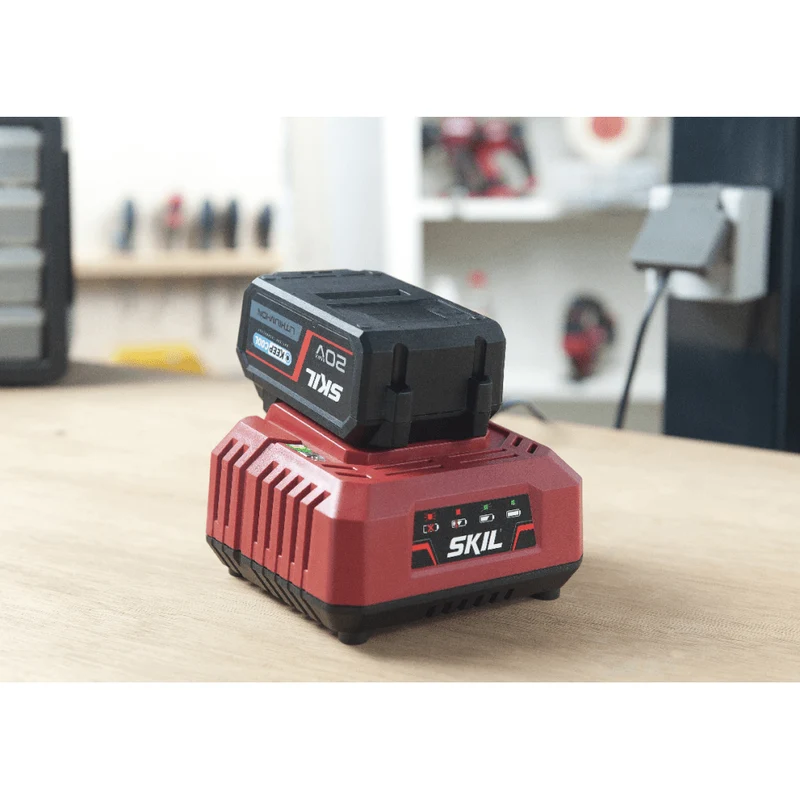 Chargeur + 2 batteries 20V pour outils électriques SKIL