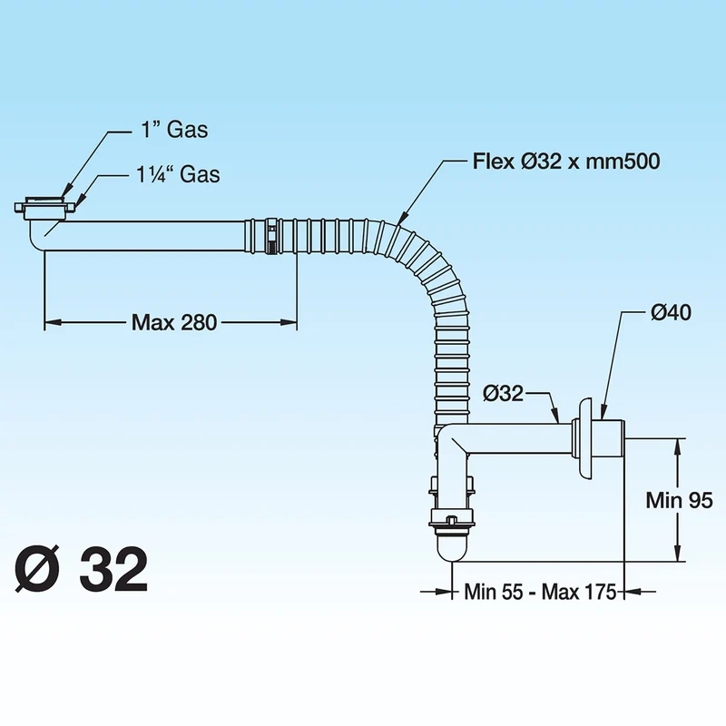 Solution d'aménagement d'espace de salle de bain FLEX pour lavabo handicapé de 52,93 pouces
