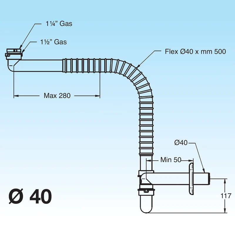 Solution d'aménagement d'espace de salle de bain FLEX pour lavabo handicapé de 52,93 pouces