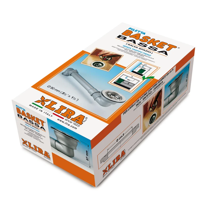 Panier universel peu encombrant sans sortie coudée TP 1''1/2