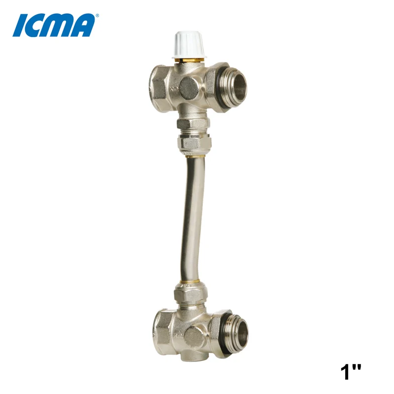 ICMA 174 Bypass réglable de 1 pouce pour collecteurs montés au plancher