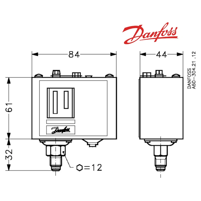 Pressostat haute pression automatique Danfoss KP5 (C40)