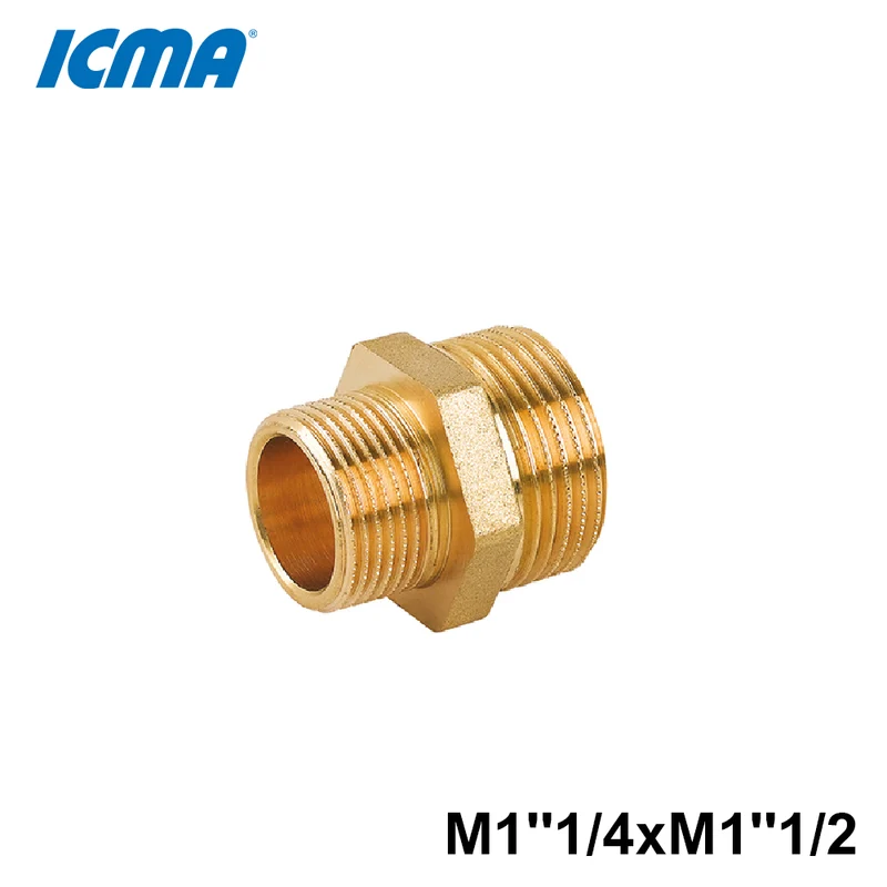 Raccords réducteurs ICMA 1211 M-M 1''1/4 x 1''1/2 po en laiton jaune