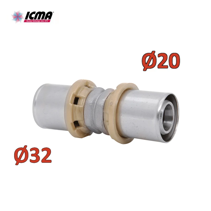 ICMA 400 - Raccord à sertir droit SEMPITER® 20x32 avec double manchon de réduction