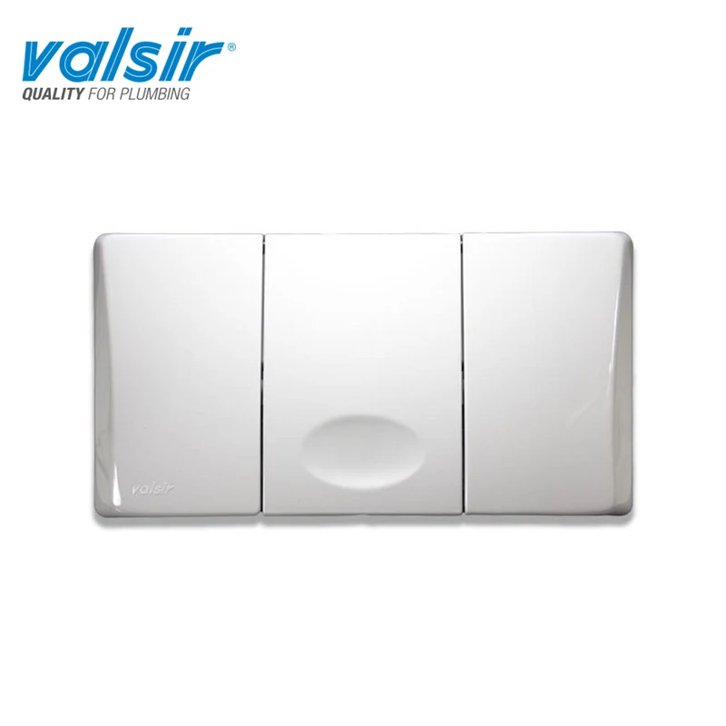 Plaque de remplacement blanche brillante pour chasse d'eau simple Valsir Medusa