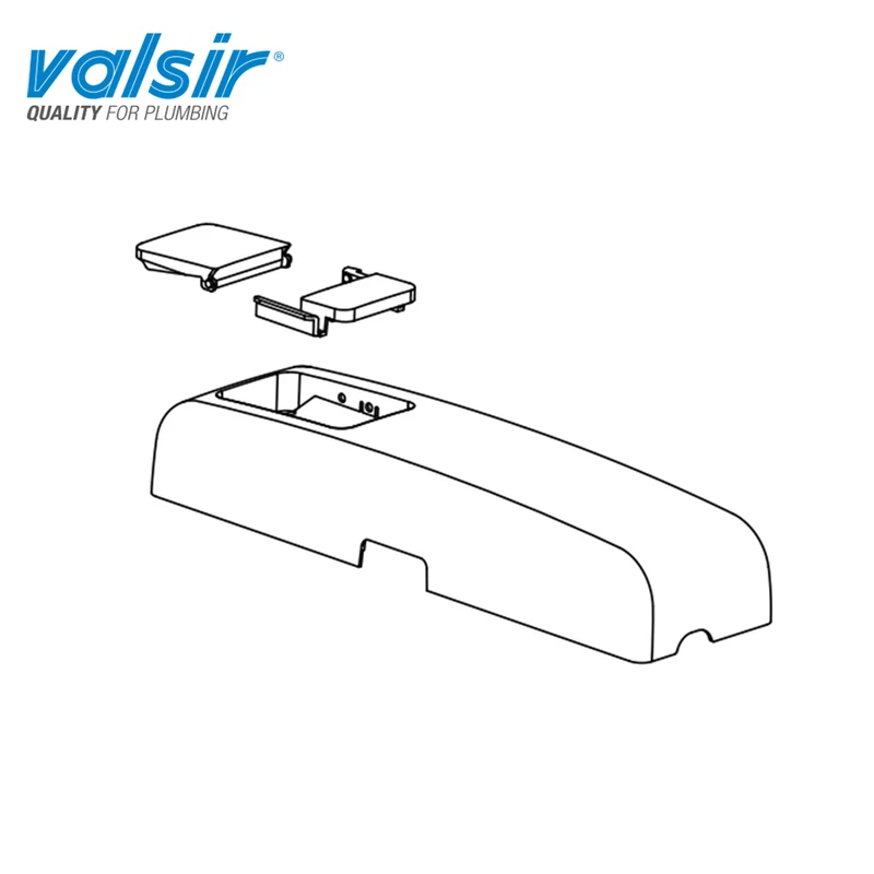 Couvercle de remplacement avec 2 boutons mécaniques pour réservoir externe Valsir Corallo3