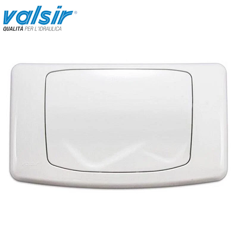 Plaque de remplacement blanche brillante pour chasse d'eau simple Valsir Rios et Angel