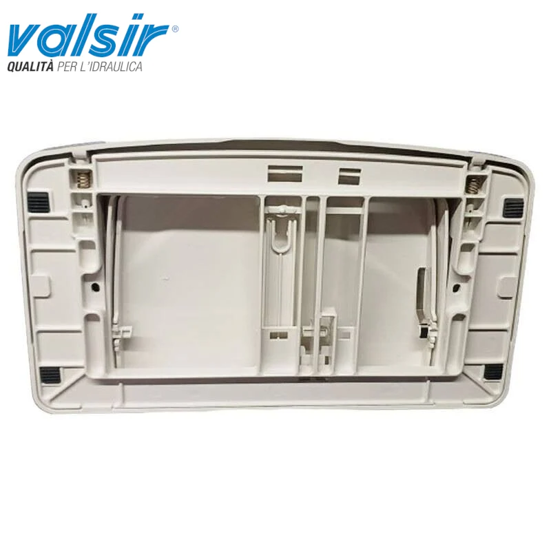 Plaque de remplacement blanche brillante pour chasse d'eau simple Valsir Rios et Angel
