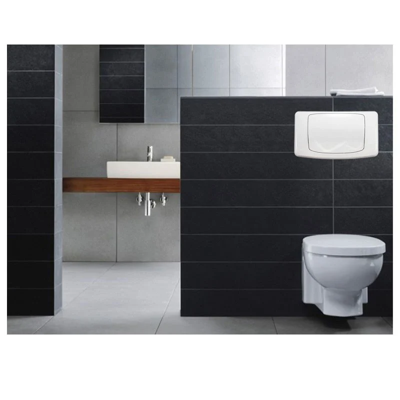 Plaque de remplacement blanche brillante pour chasse d'eau simple Valsir Rios et Angel