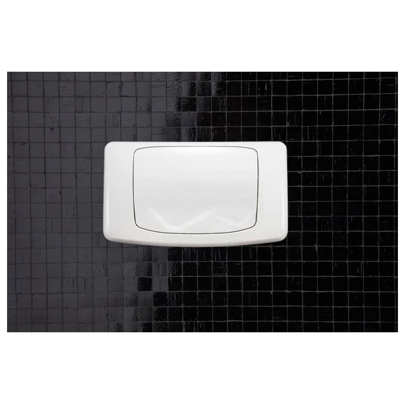 Plaque de remplacement blanche brillante pour chasse d'eau simple Valsir Rios et Angel
