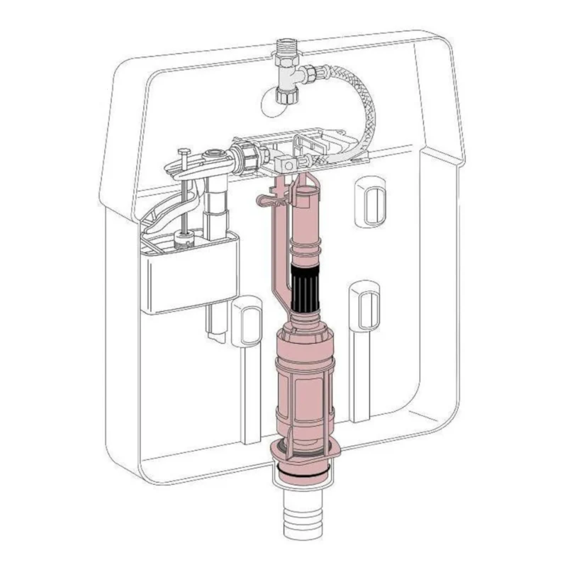 Kit de remplacement de soupape pour réservoir de toilette encastré Medusa 1994-2008