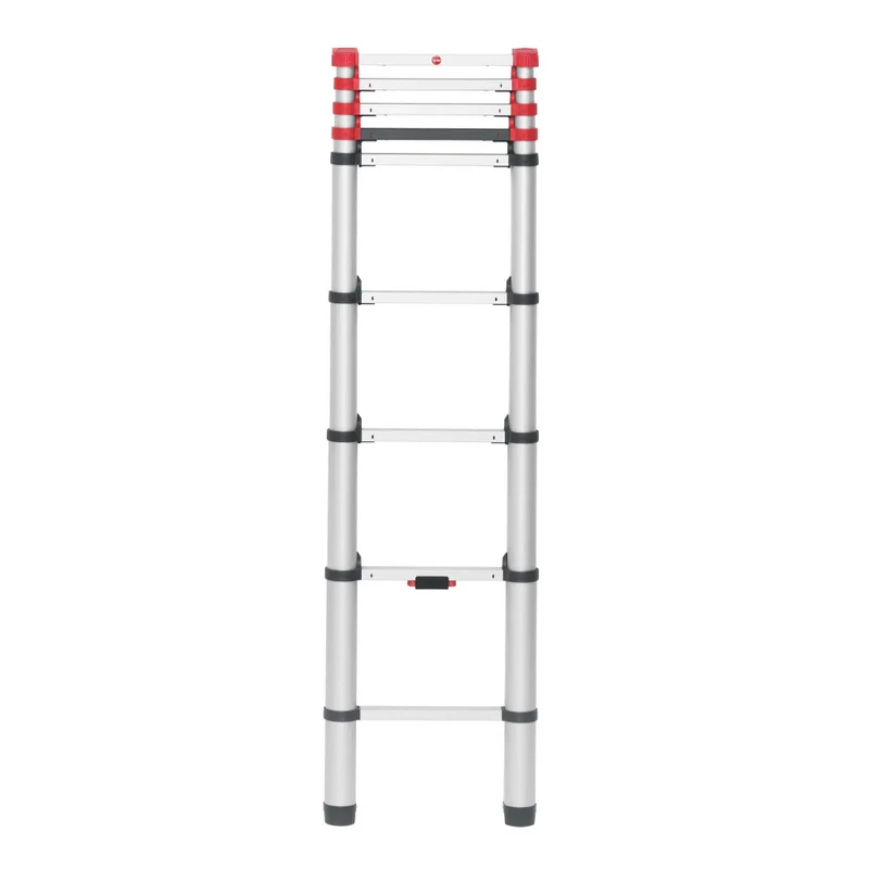 Échelle télescopique extensible en aluminium Hailo à 9 barreaux, capacité de charge 150 kg.
