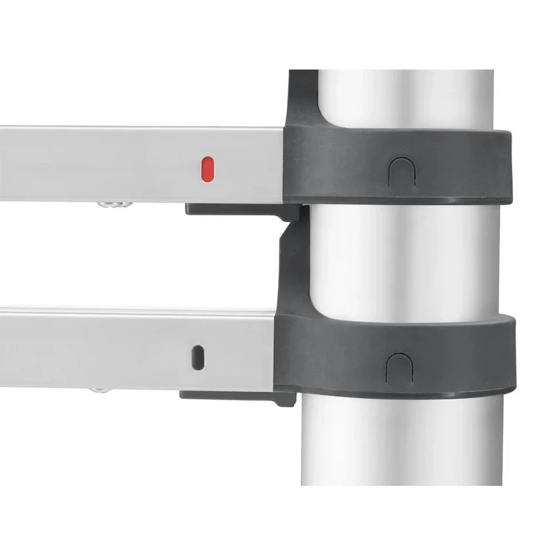 Échelle télescopique extensible en aluminium Hailo à 9 barreaux, capacité de charge 150 kg.