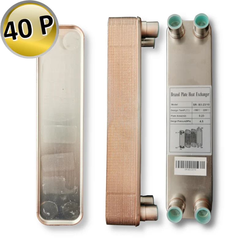 Échangeur de chaleur à plaques brasées n° P 40 | 9 kW - 19,05 mm (3/4'')