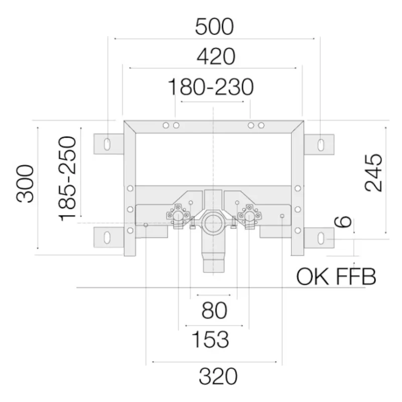 SUPPORT POUR BIDET MURAL FIXSISTEM S80 VALSIR