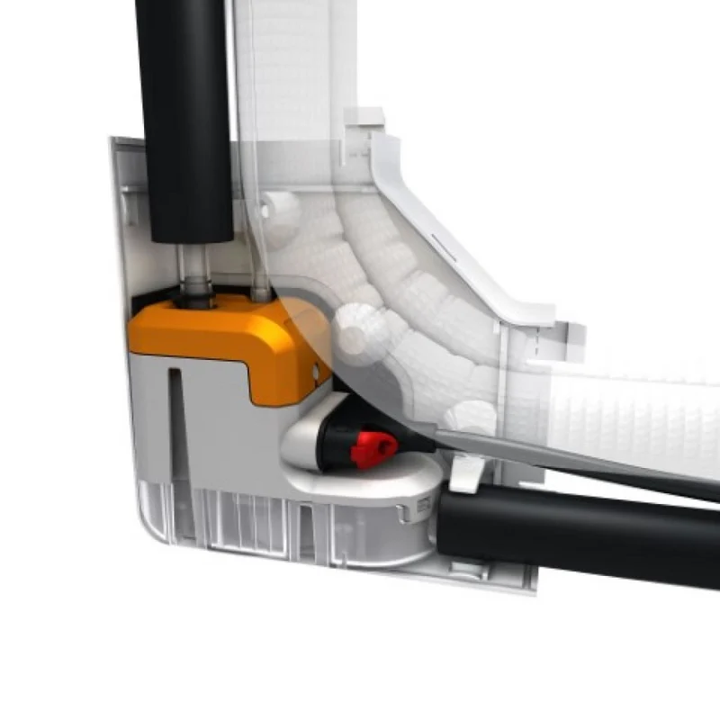 Pompe de relevage des condensats pour climatiseur split avec conduit blanc 80 x 60, modèle Delta Pack Sauermann
