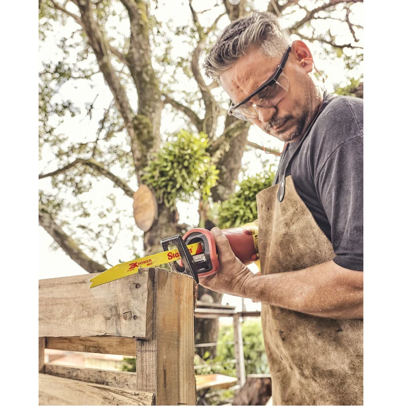 Scie alternative Starrett - Jeu de 5 lames multi-usages pour la coupe du bois et du métal, 230 mm, 10 dents par pouce