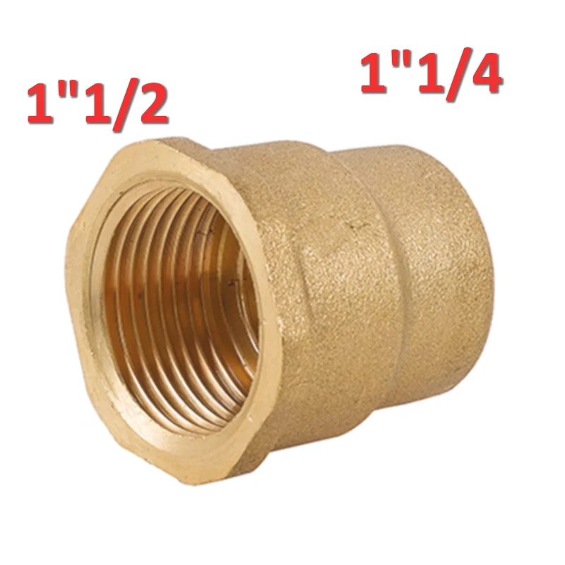 Manchon de raccord réduit ICMA 1214 F-F 1''1/4 x 1''1/2 po en laiton jaune