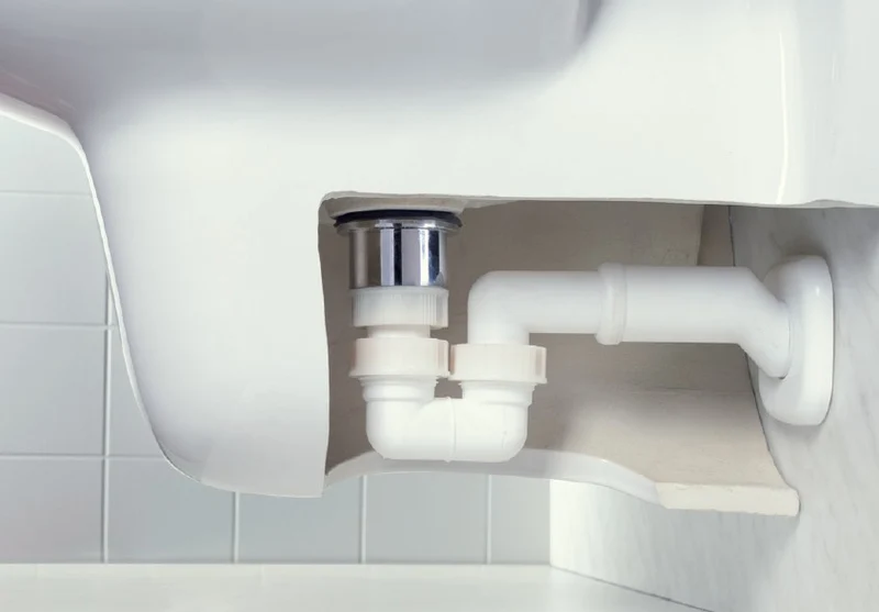 Siphon de bidet compact LIRA avec raccords 1" et 1"1/4".