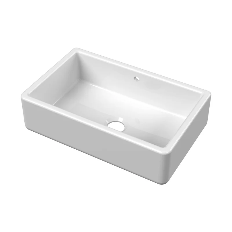 Nuie Traditional Butler Sink 795 X 500 X 220mm White Fireclay 220x795x500mm