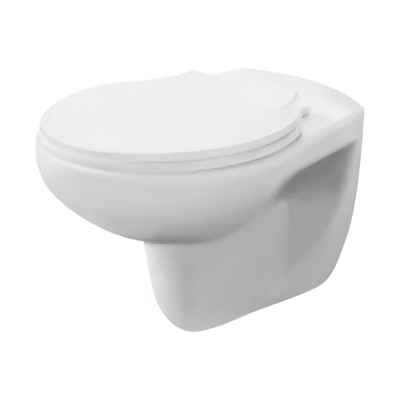 Nuie Melbourne Wall Hung Pan Contemporary White Vitreous China 360x355x515mm