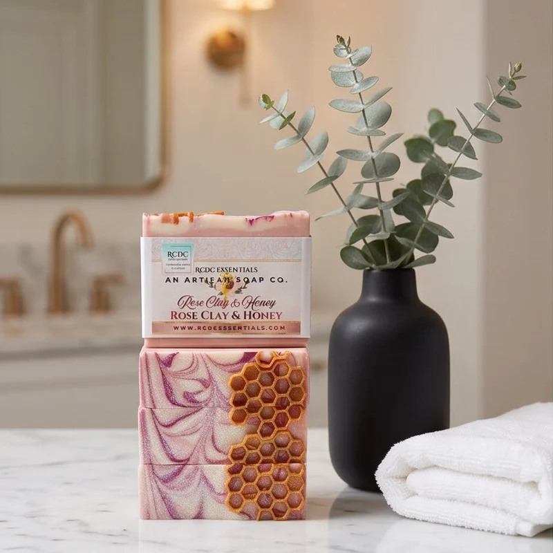 Rose Clay & Honey ~ Natural Handmade Cold Process Soap