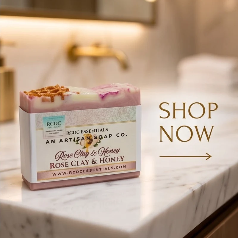 Rose Clay & Honey ~ Natural Handmade Cold Process Soap