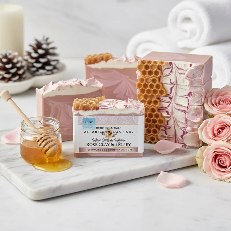 Rose Clay & Honey ~ Natural Handmade Cold Process Soap