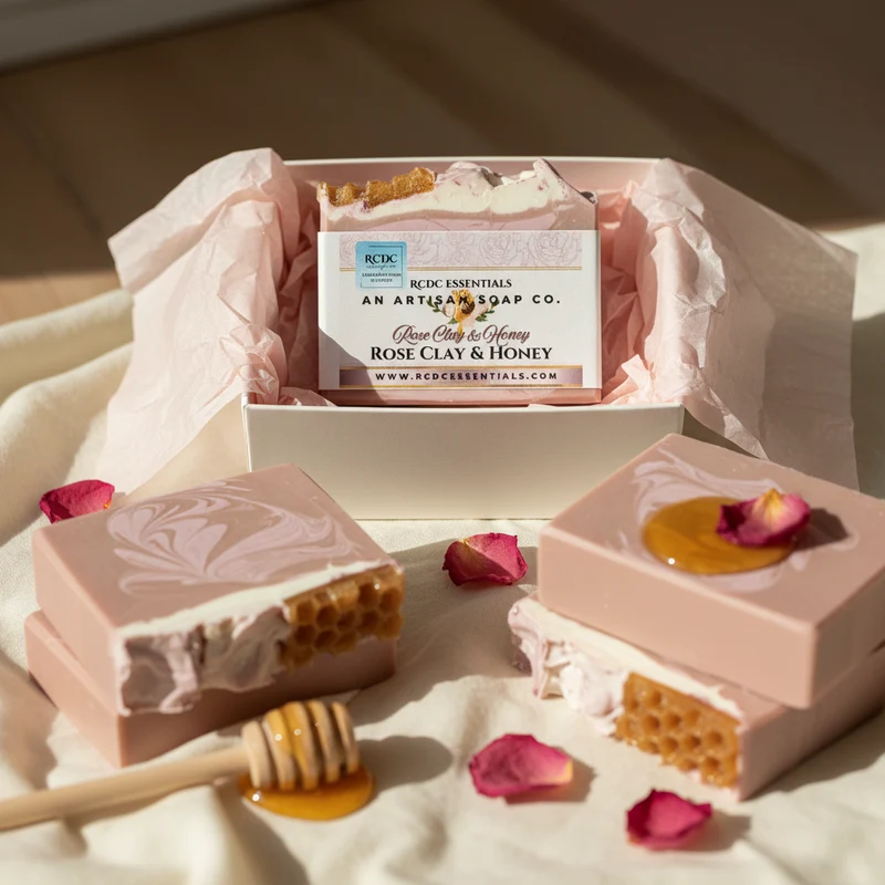 Rose Clay & Honey ~ Natural Handmade Cold Process Soap