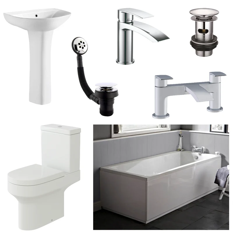 1700mm Single Ended Bath, Toilet, Basin and Tap Deal