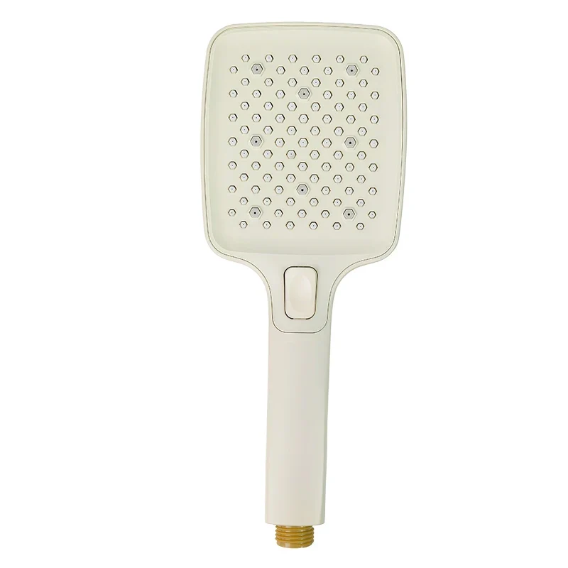 Douchette de douche blanche 3 modes avec buses silicone autonettoyantes