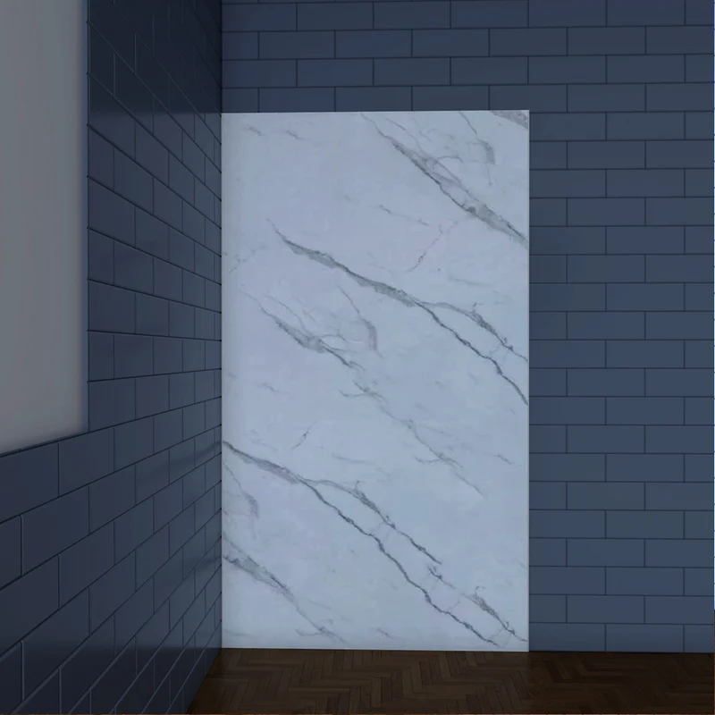 AICA Panneau mural de douche 100x210cm modèle Marbre blanc
