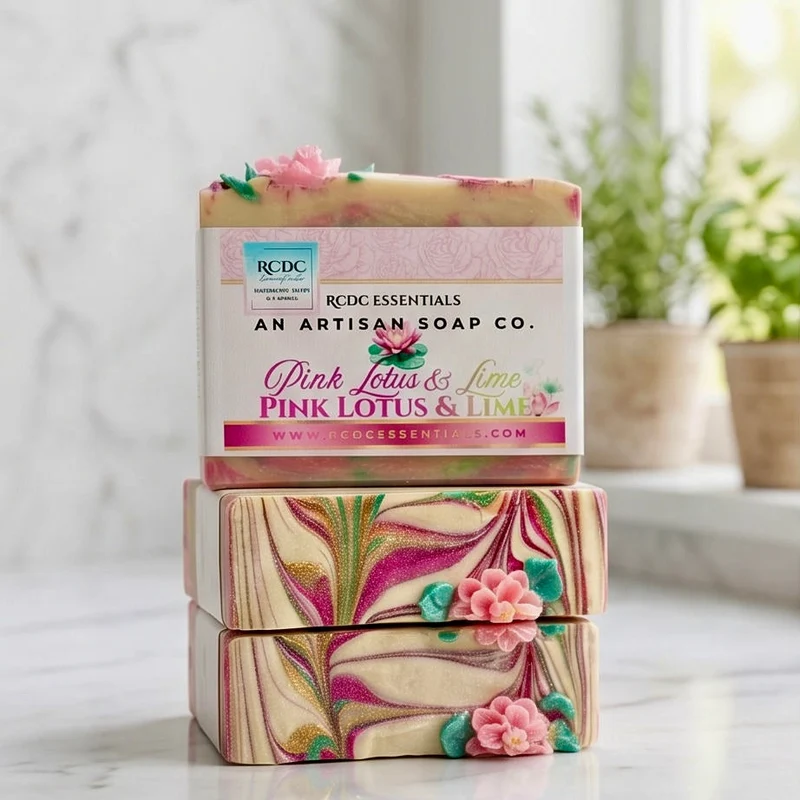 Pink Lotus & Lime | Handmade Cold Process Soap