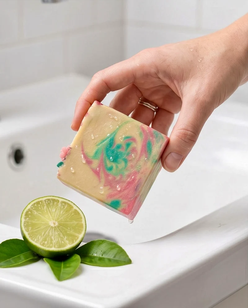 Pink Lotus & Lime | Handmade Cold Process Soap
