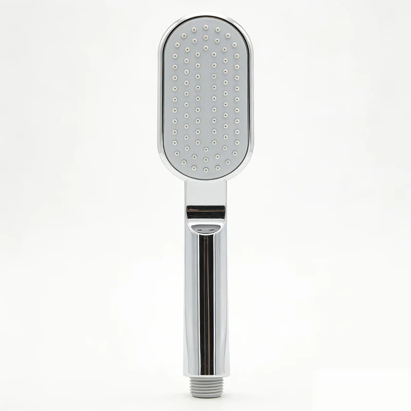 Douchette de douche plate 23,5 cm à buses silicone, chromée