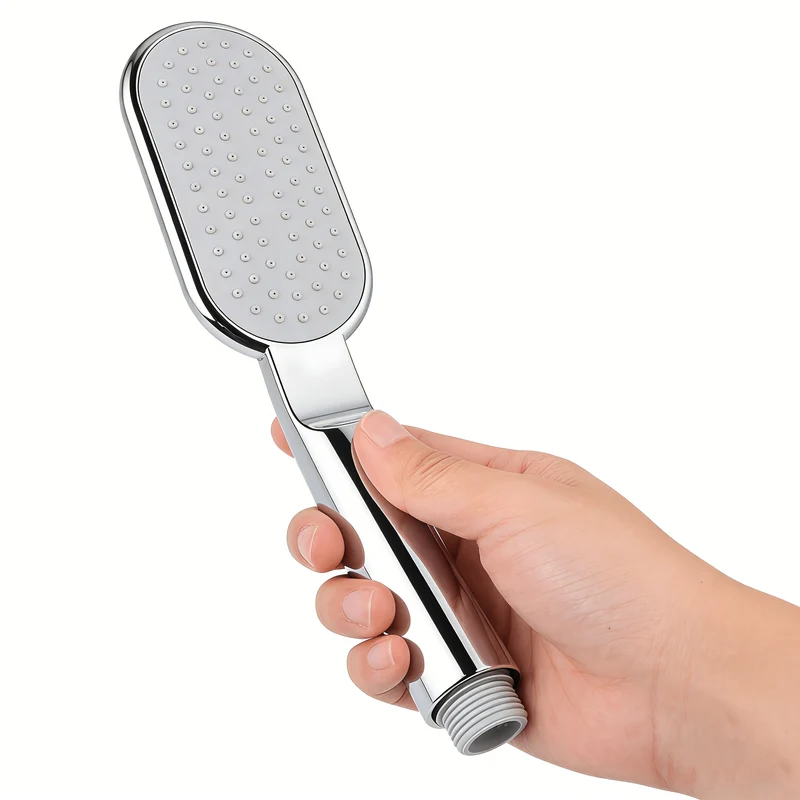 Douchette de douche plate 23,5 cm à buses silicone, chromée