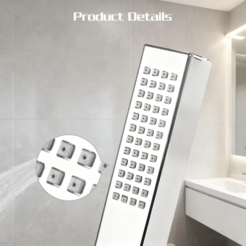 Douchette de douche carrée haute pression au format stylo