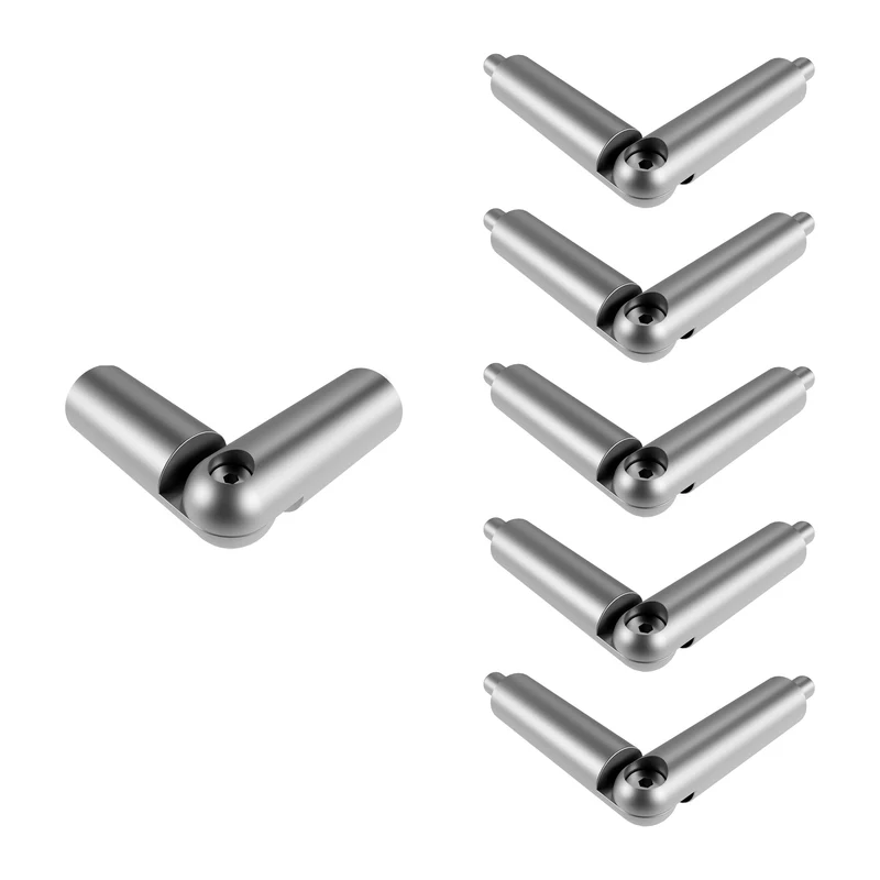 Kit raccord garde-corps aluminium, angle réglable, argent mat