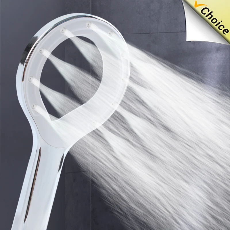 Douchette de douche annulaire haute pression, noire