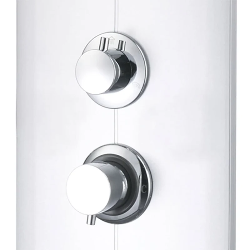 Colonne de douche hydromassante 4 jets avec tablette en verre