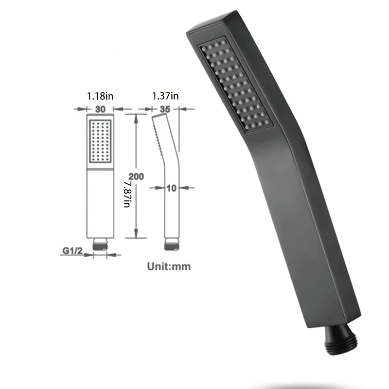 Douchette de douche stylo avec support mural, trois finitions