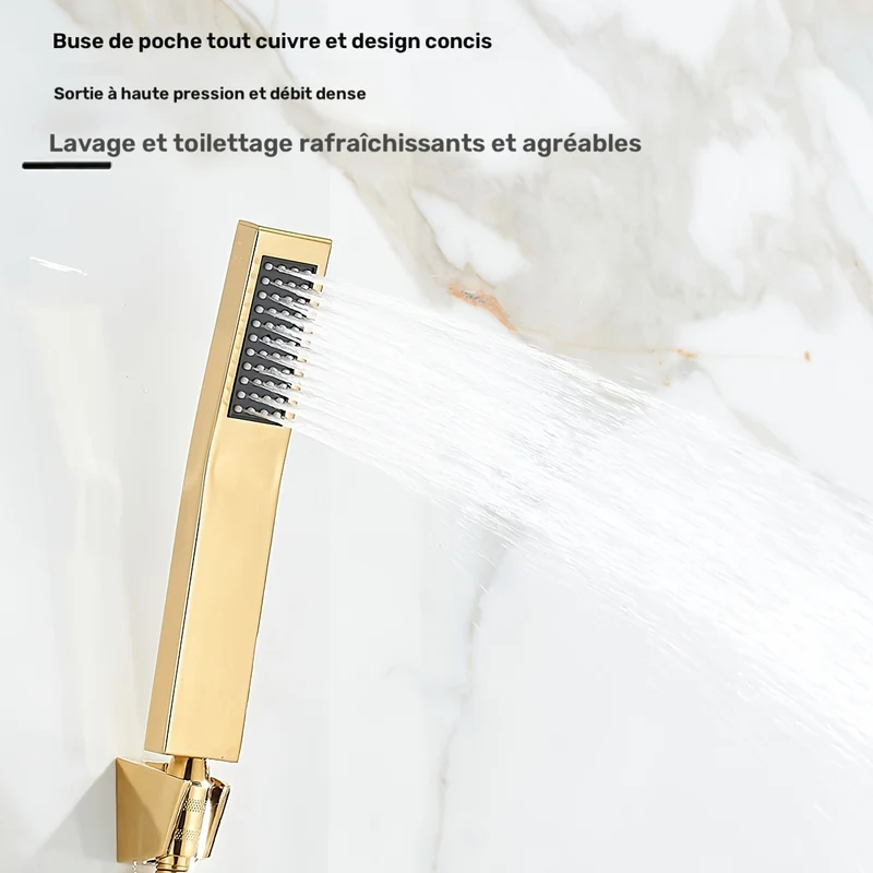 Douchette de douche stylo avec support mural, trois finitions